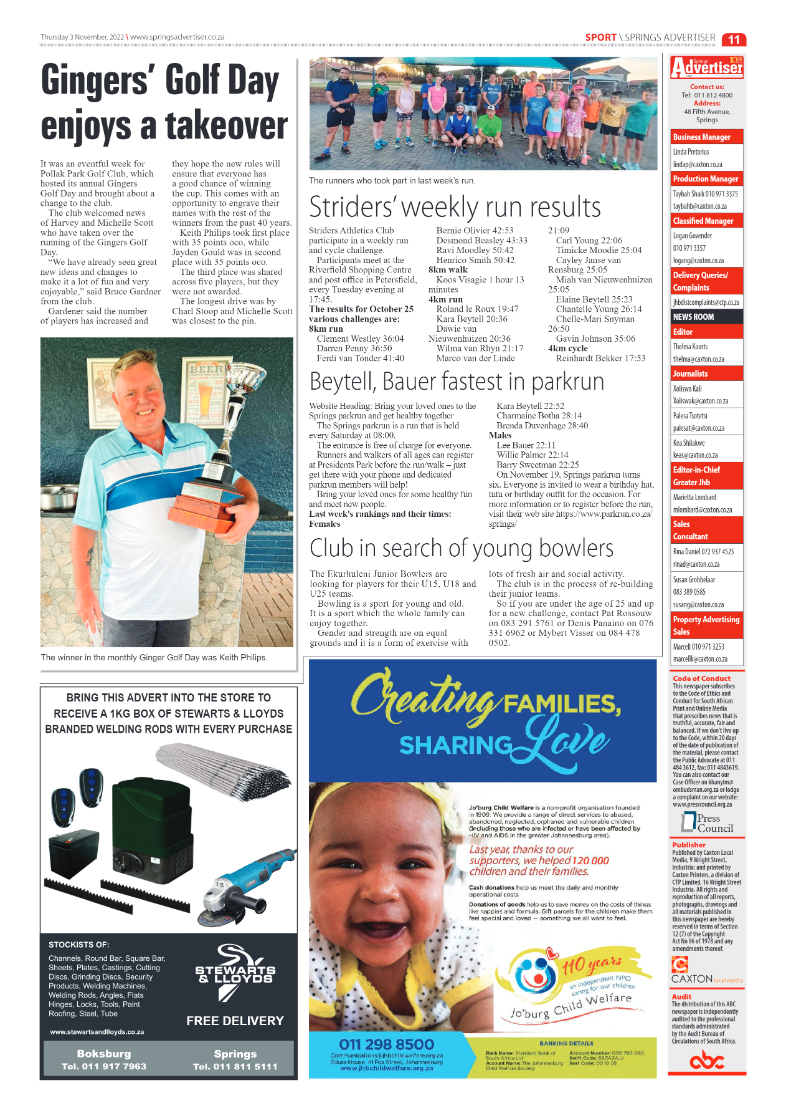 Springs Advertiser 3 Nov 2022 page 19