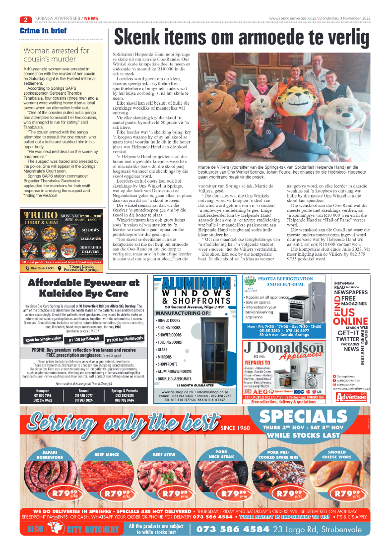 Springs Advertiser 3 Nov 2022 page 2