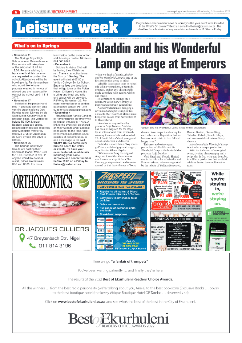 Springs Advertiser 3 Nov 2022 page 6