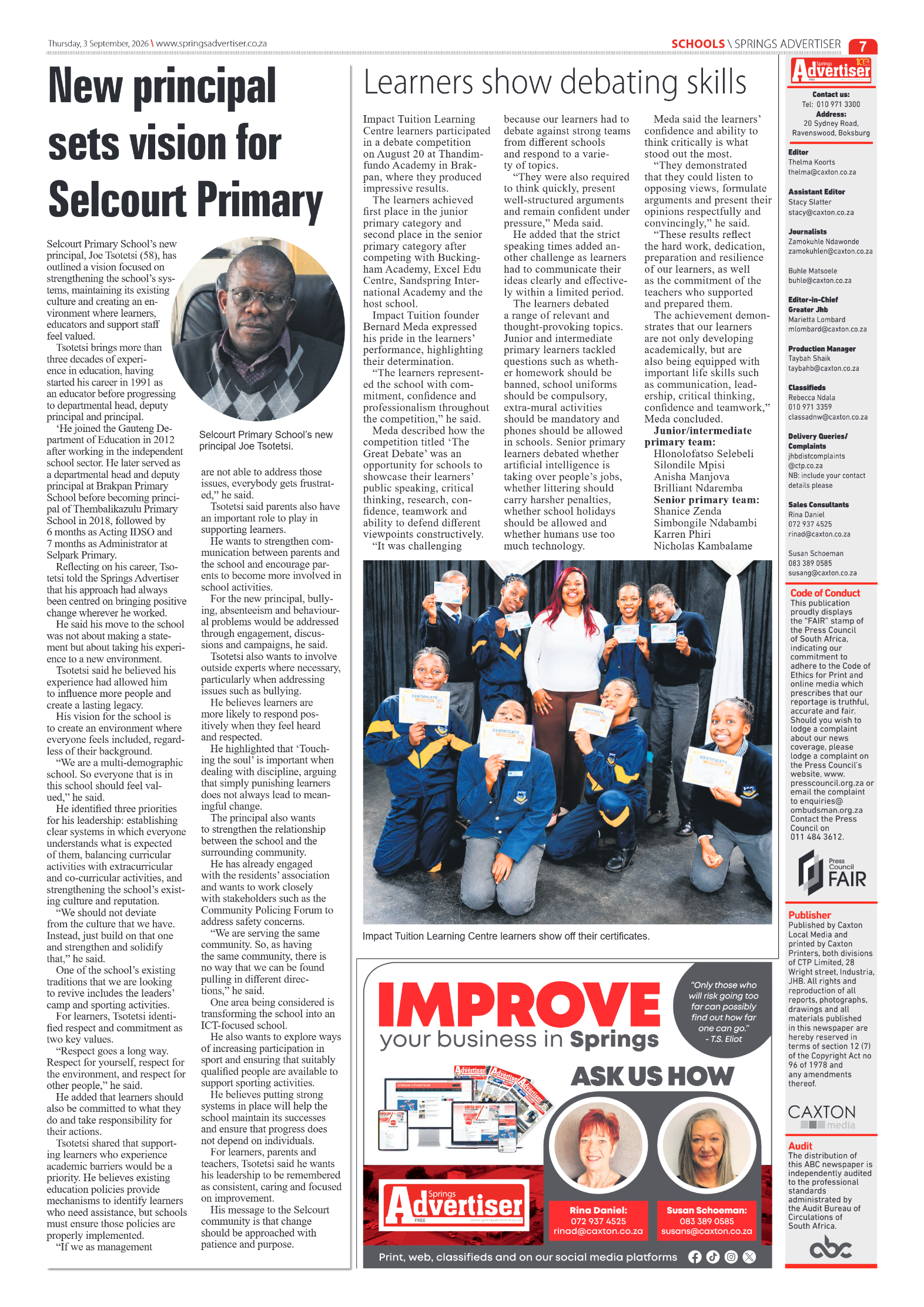 Springs Advertiser 3 September 2026 page 7