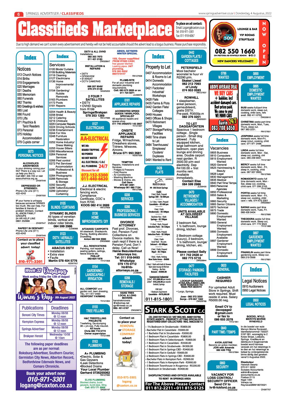 Springs Advertiser 4 August 2022 page 14