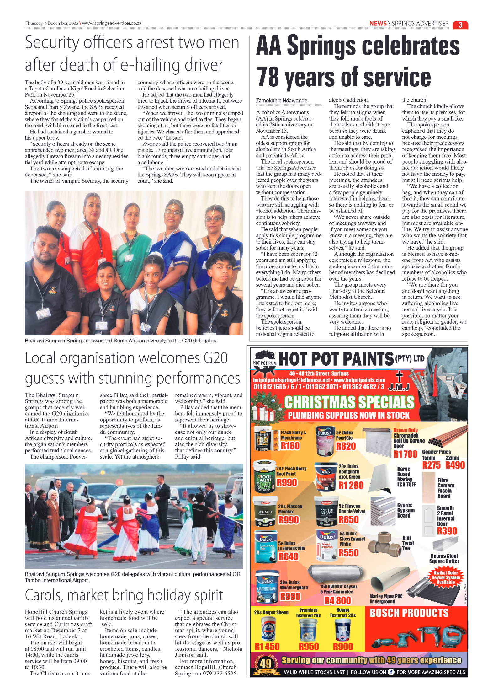 Springs Advertiser 4 December 2025 | Springs Advertiser