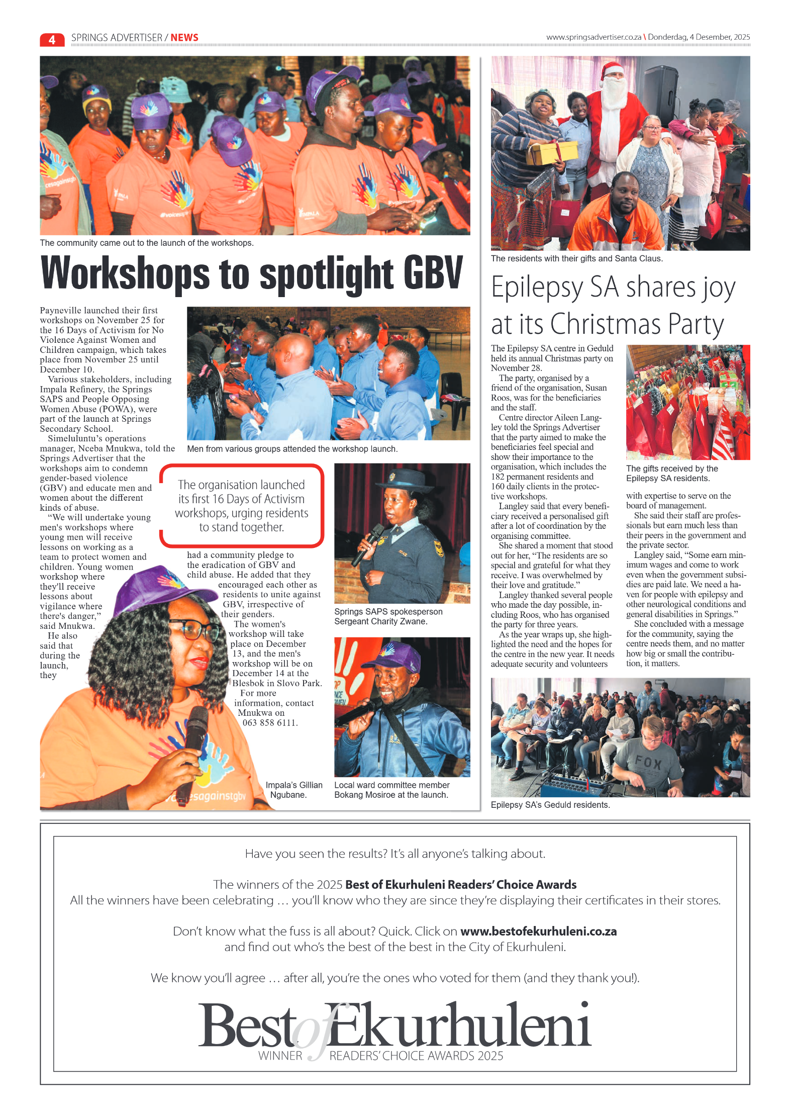 Springs Advertiser 4 December 2025 page 4