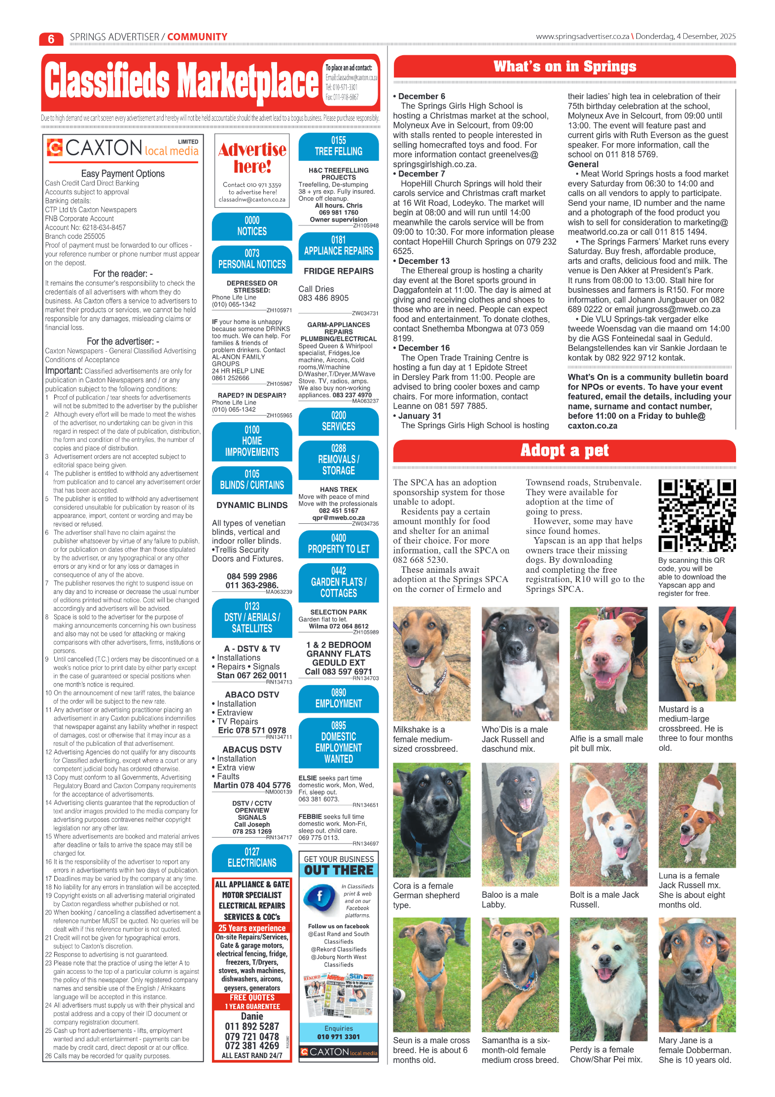 Springs Advertiser 4 December 2025 page 6