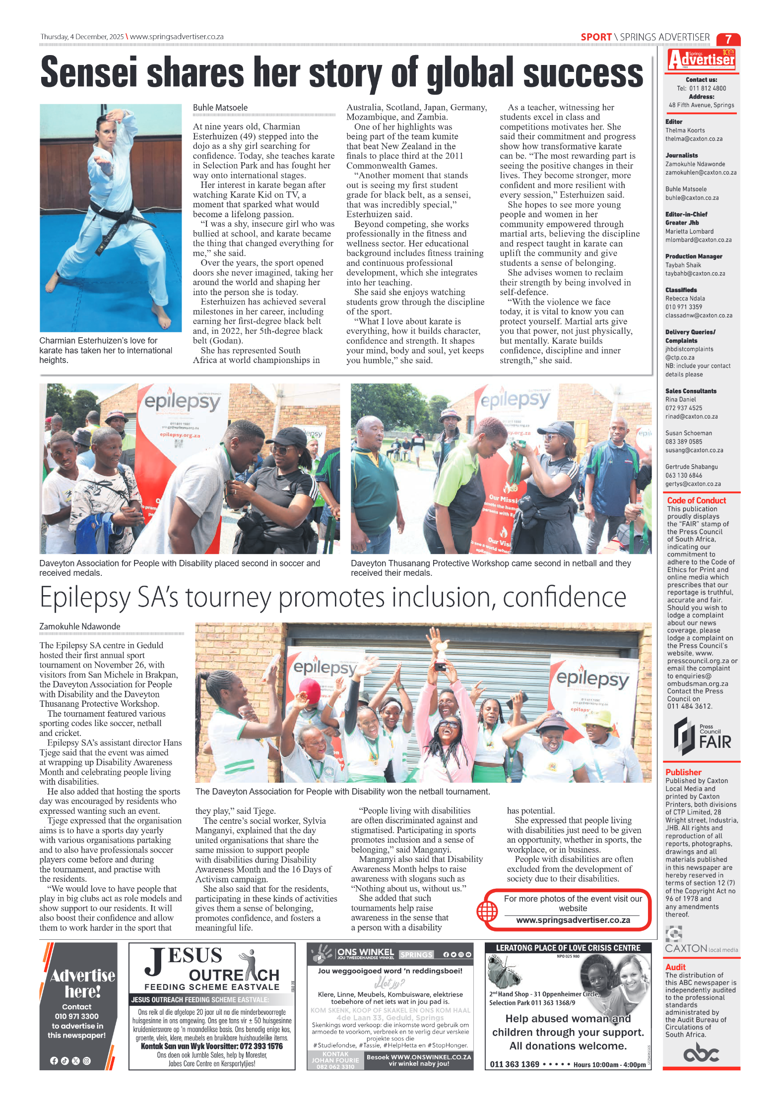 Springs Advertiser 4 December 2025 page 7