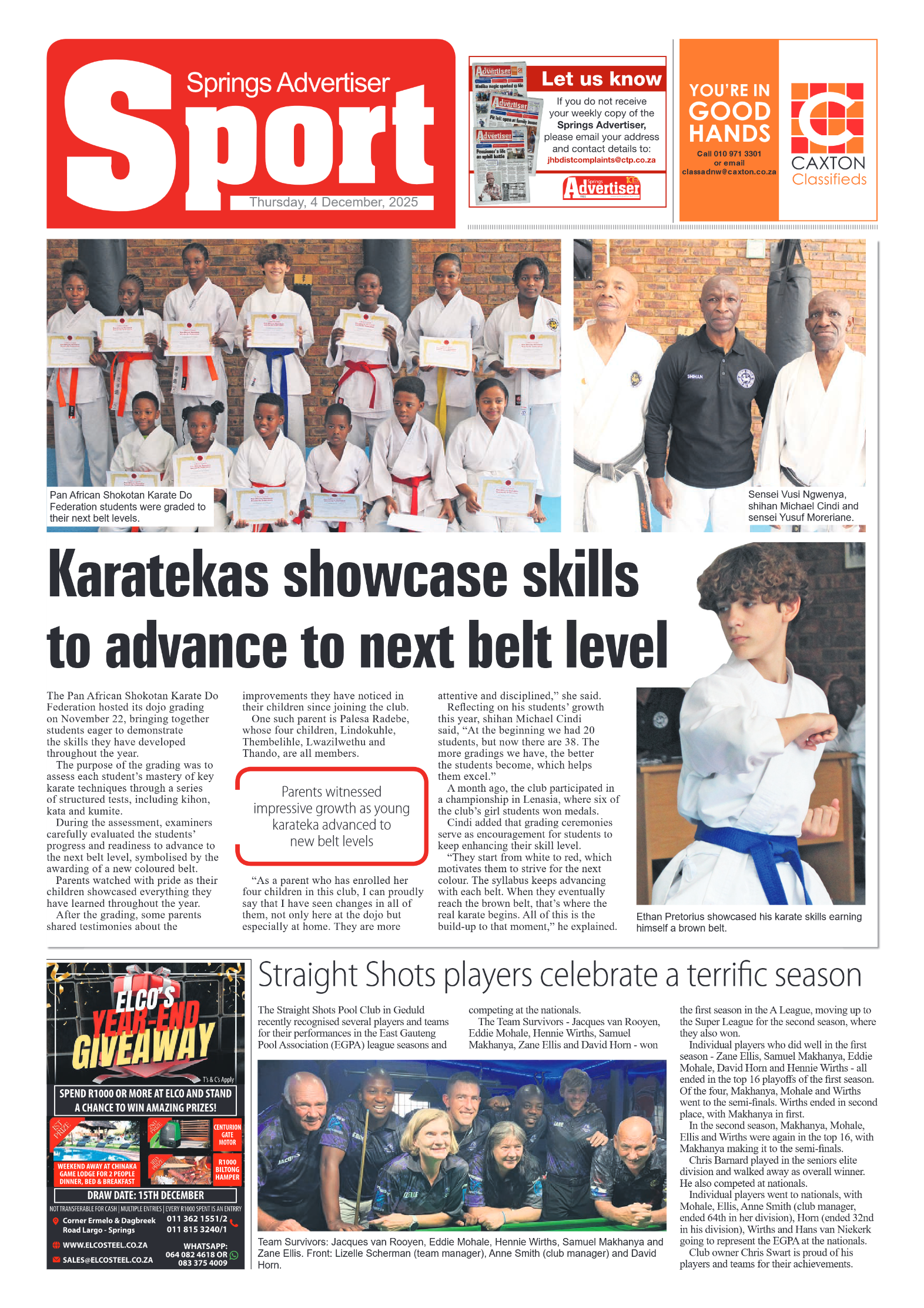 Springs Advertiser 4 December 2025 page 8