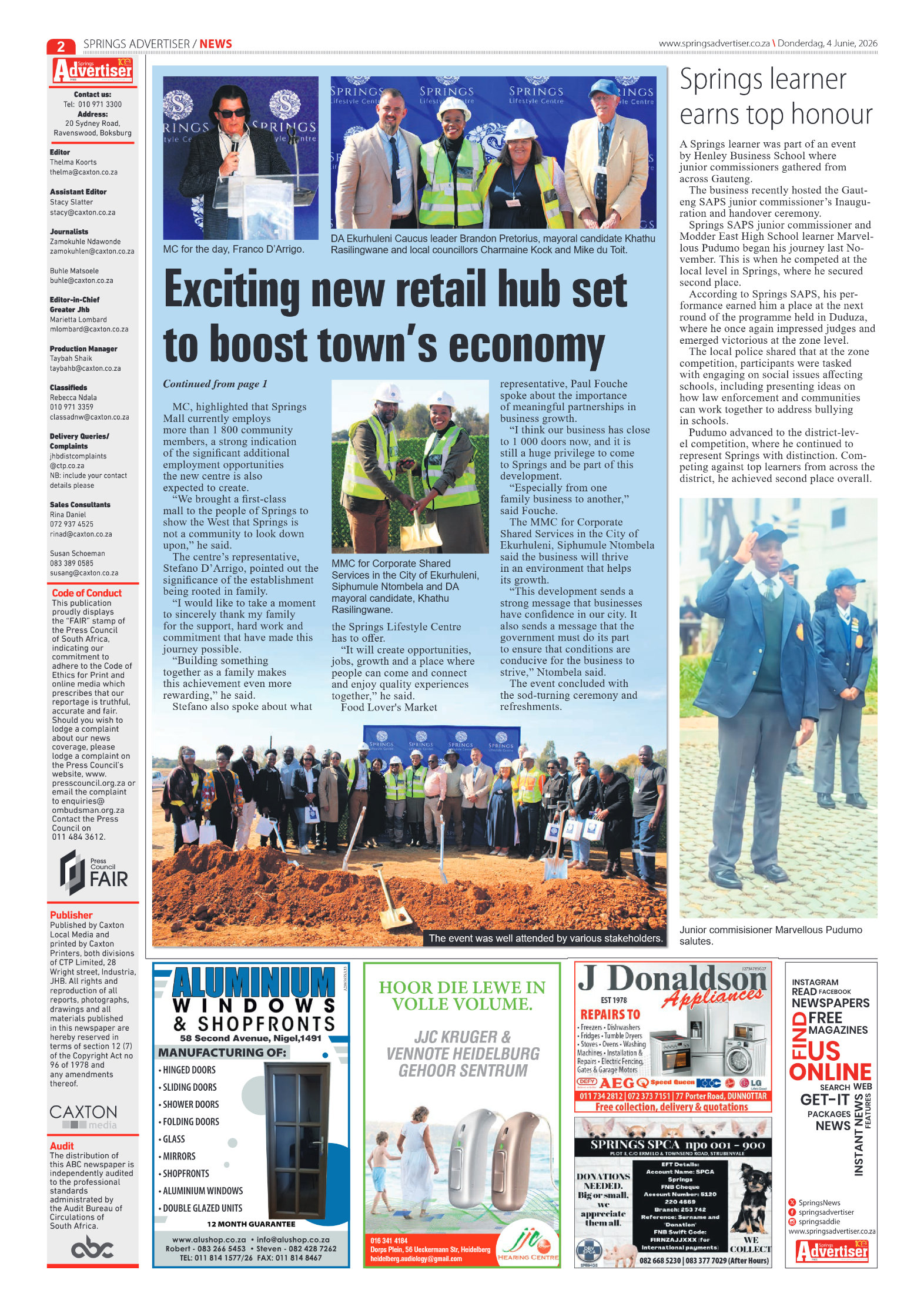 Springs Advertiser 4 June 2026 page 2