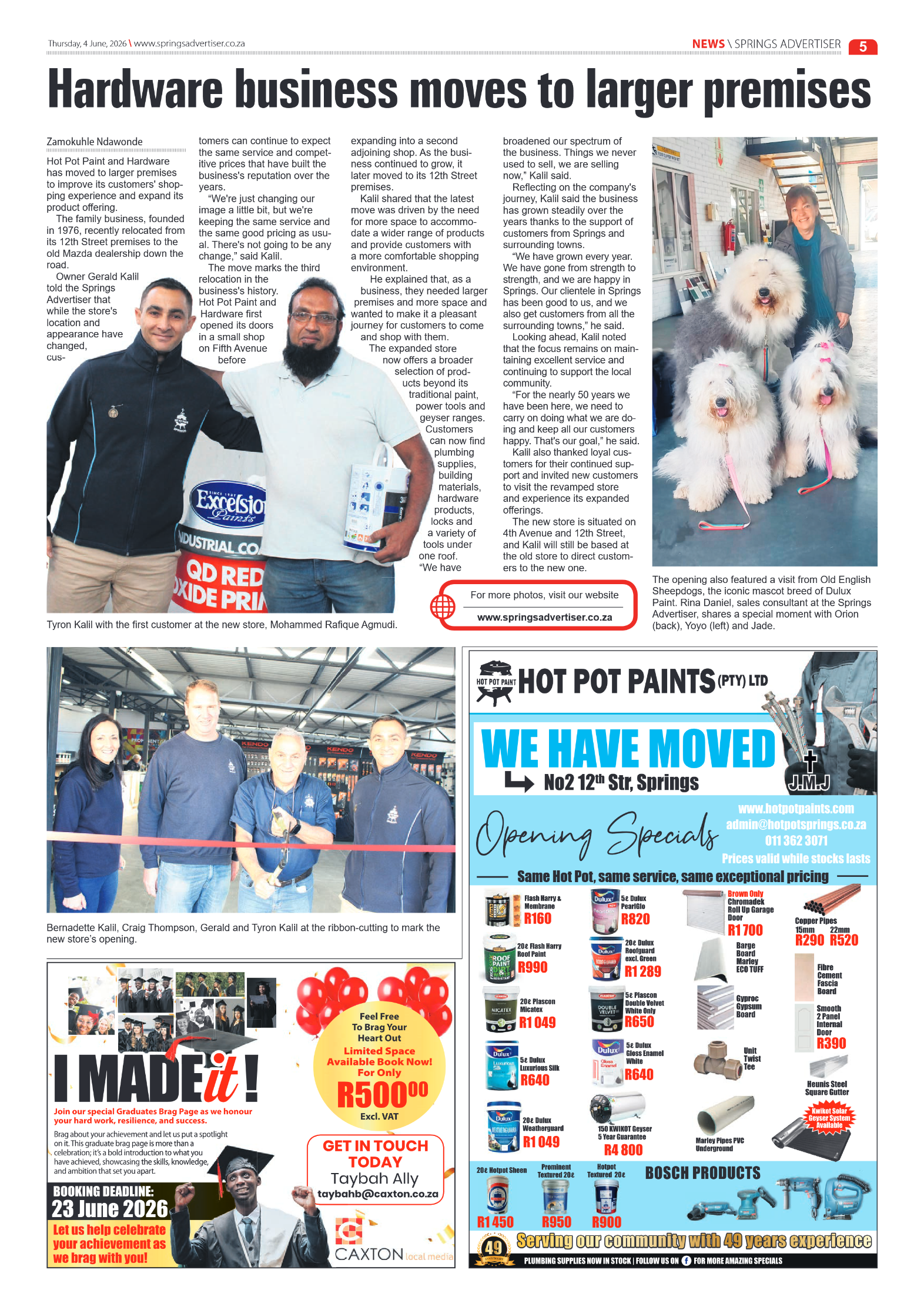 Springs Advertiser 4 June 2026 page 5