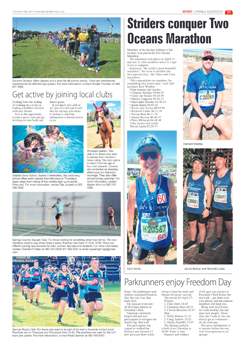 Springs Advertiser 4 May 2023 page 11