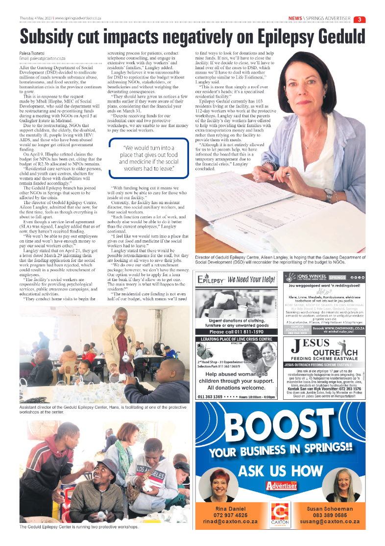 Springs Advertiser 4 May 2023 page 3