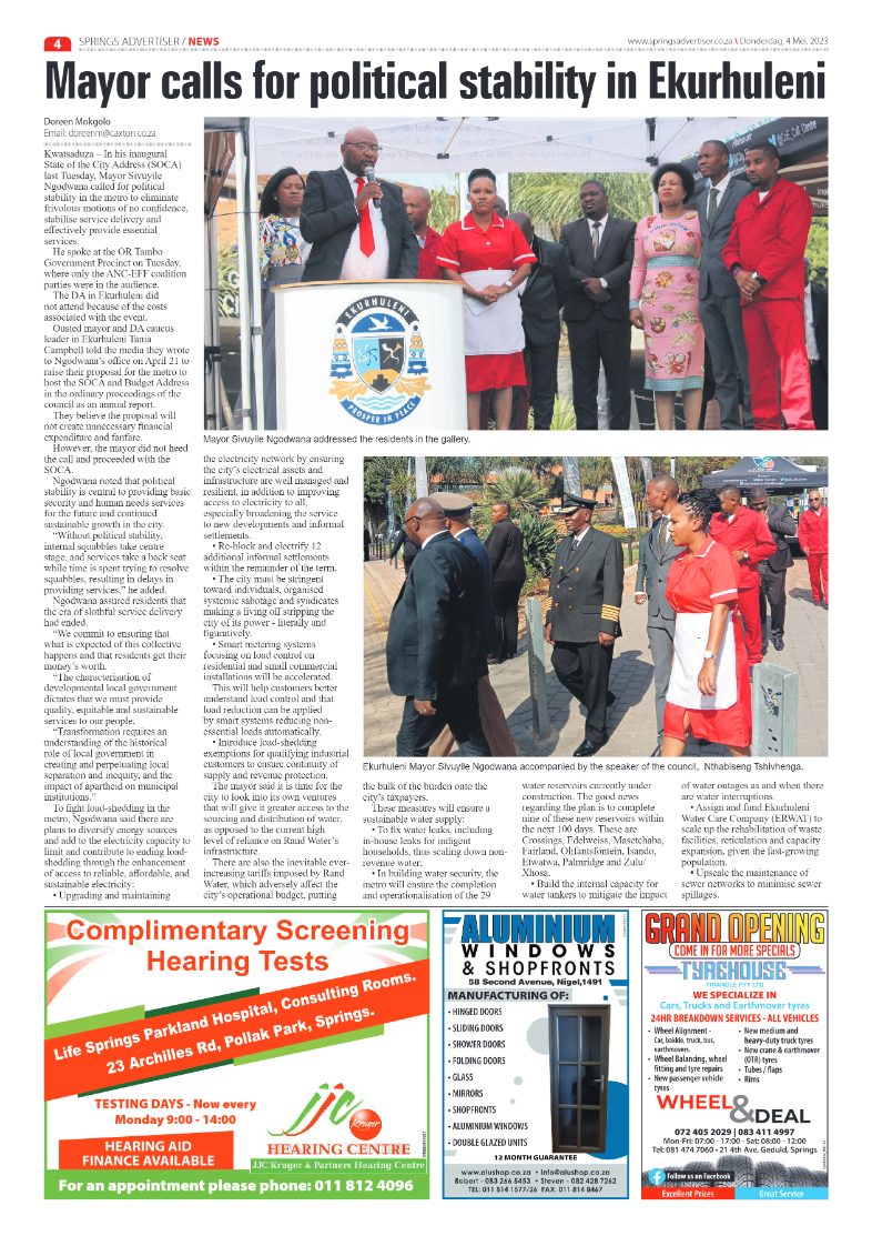 Springs Advertiser 4 May 2023 page 4