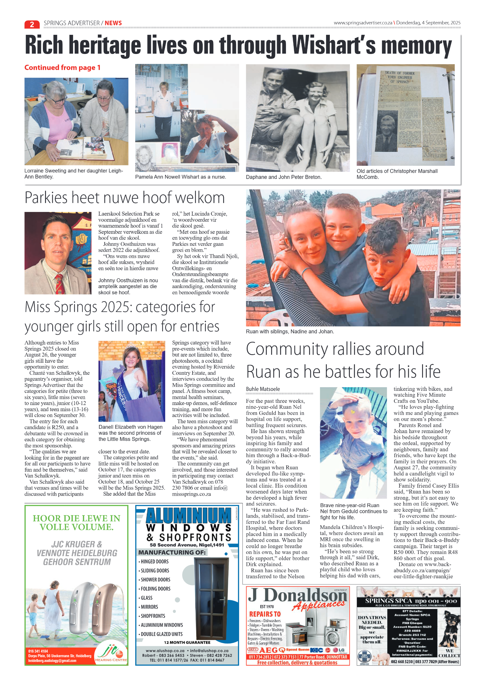 Springs Advertiser 4 September 2025 page 2