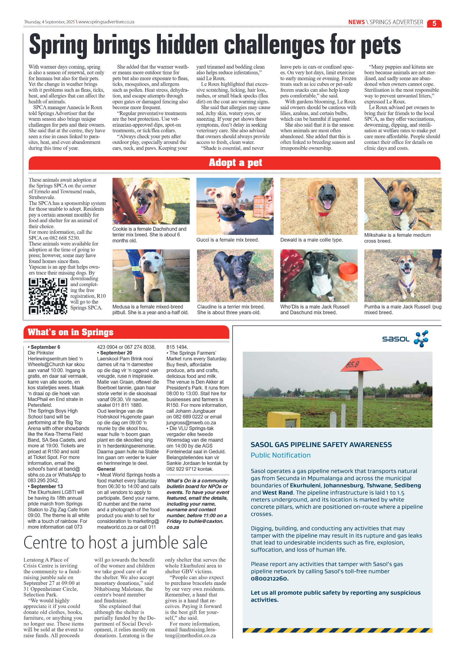 Springs Advertiser 4 September 2025 page 5