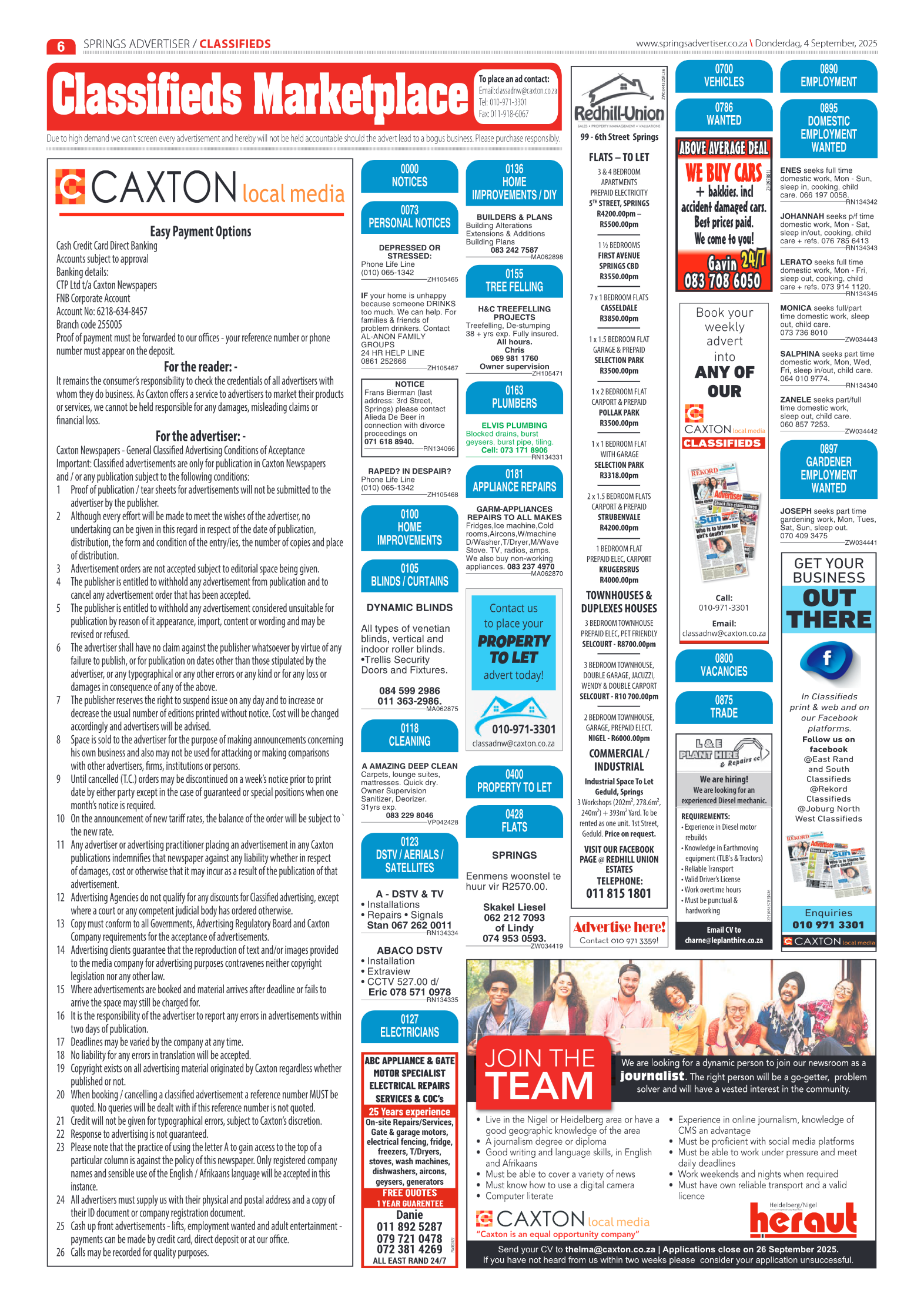 Springs Advertiser 4 September 2025 page 6