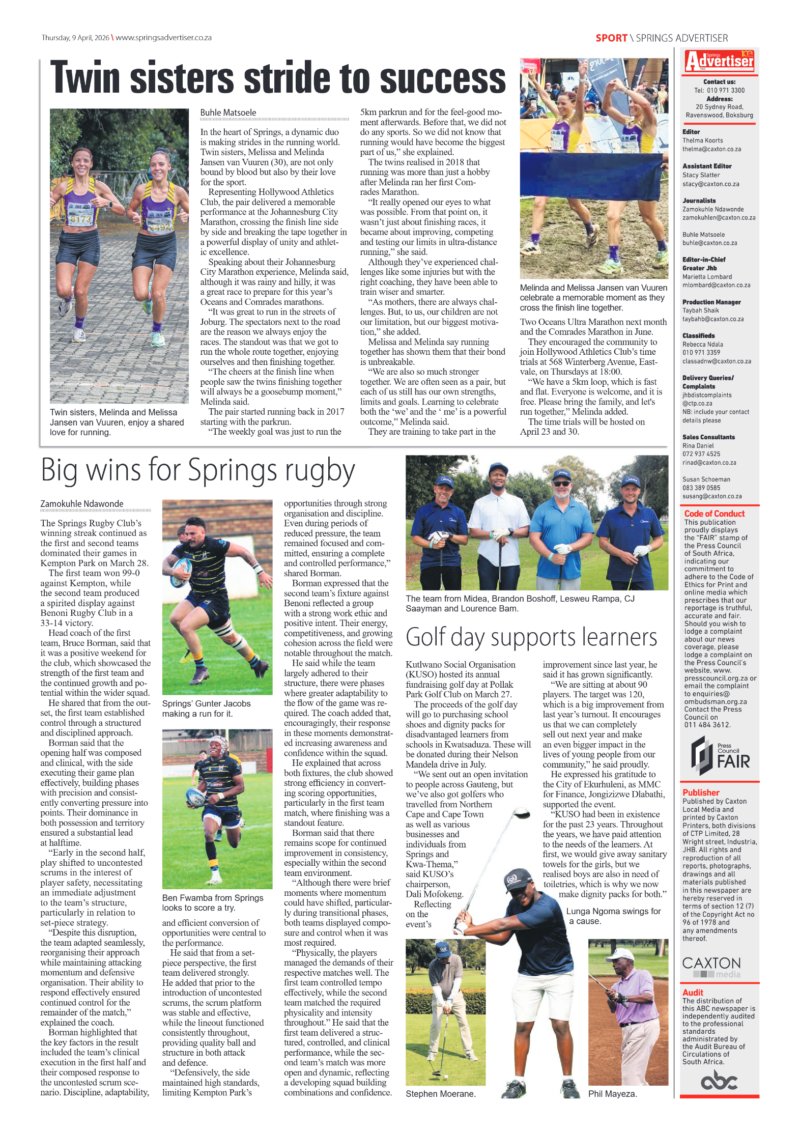 Springs Advertiser 5 April 2026 page 9