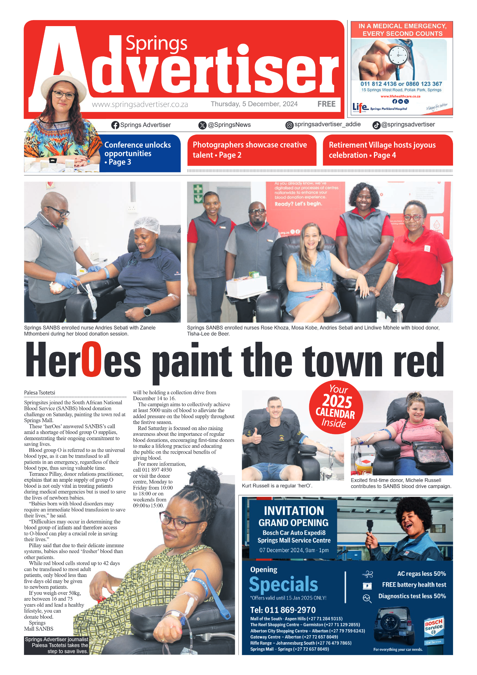 Springs Advertiser 5 December 2024 page 1