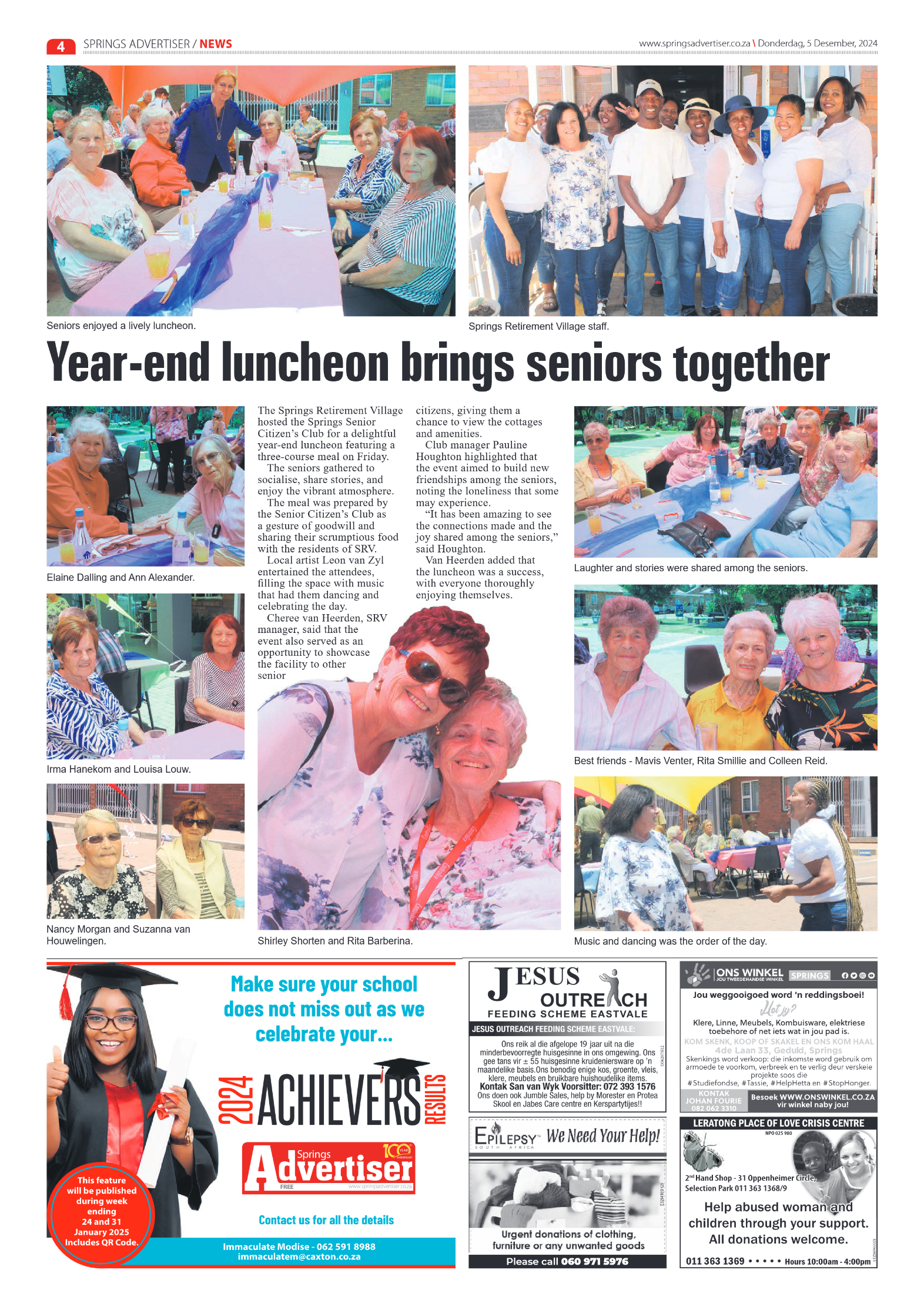 Springs Advertiser 5 December 2024 page 4