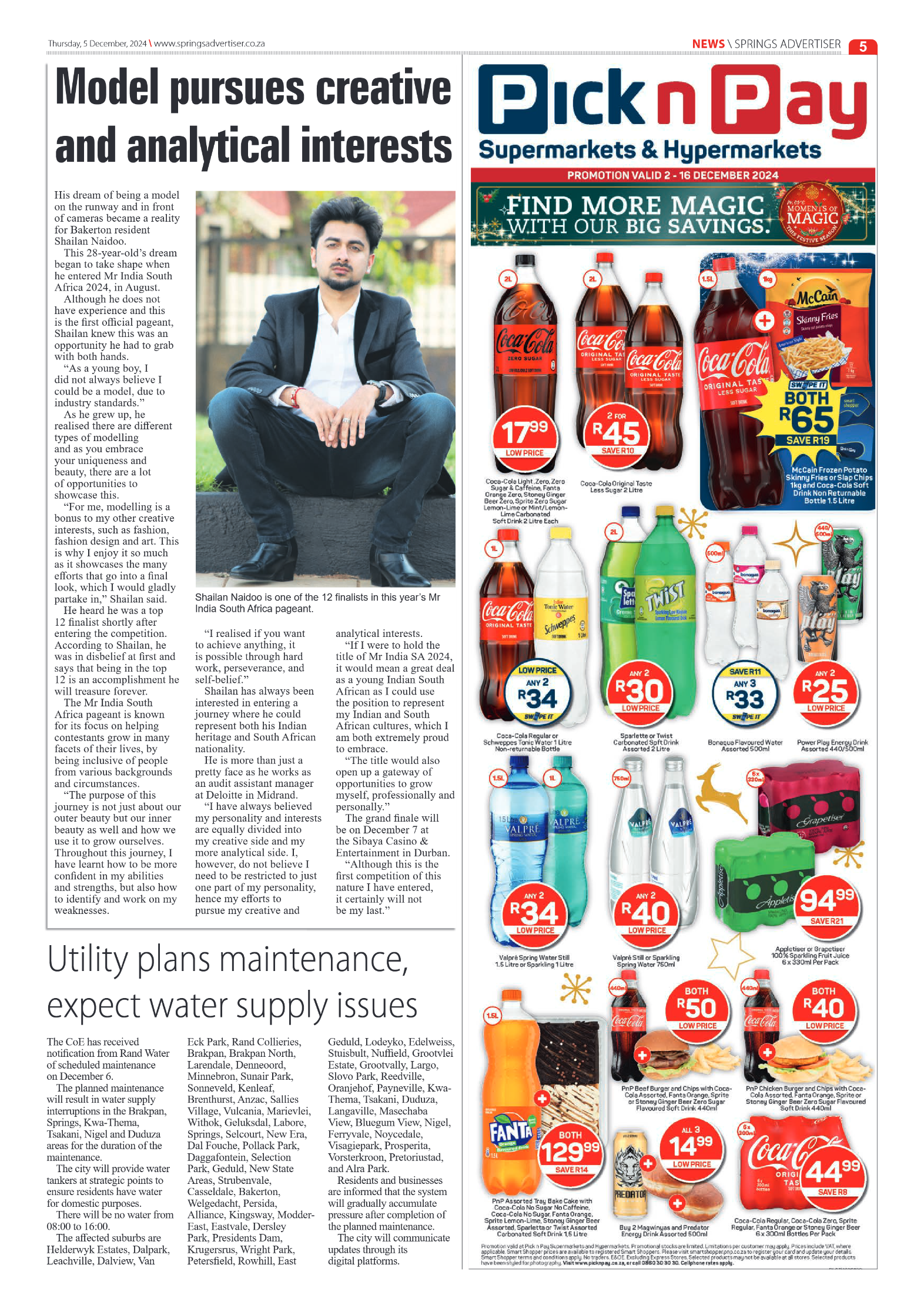 Springs Advertiser 5 December 2024 page 5