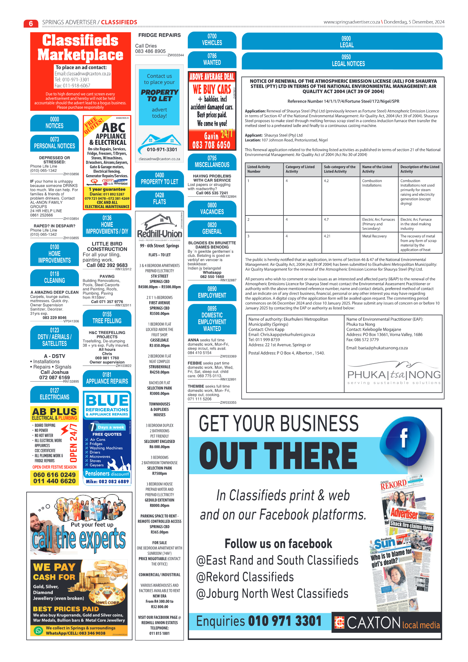 Springs Advertiser 5 December 2024 page 6