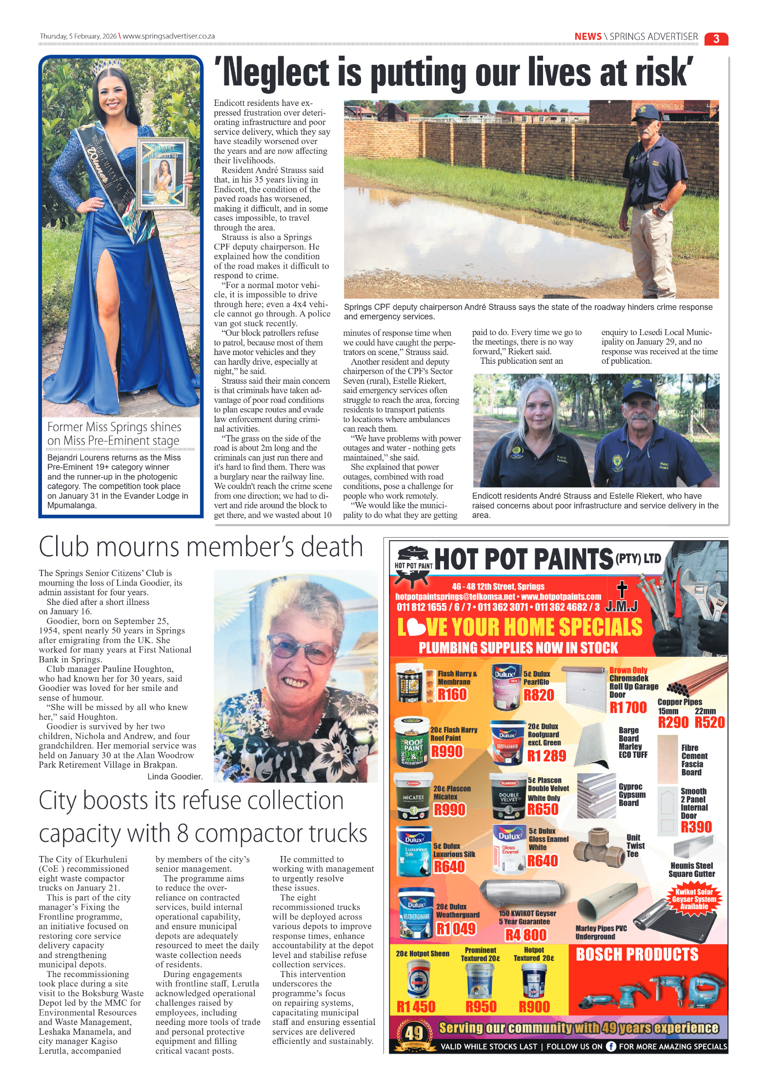 Springs Advertiser 5 February 2026 page 3