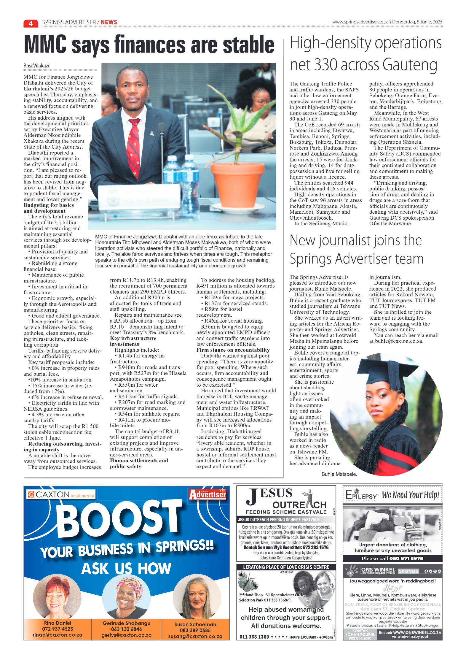 Springs Advertiser 5 June 2025 page 4
