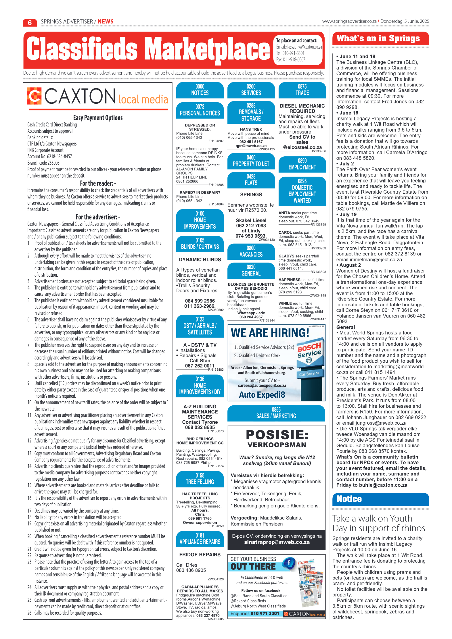 Springs Advertiser 5 June 2025 page 6