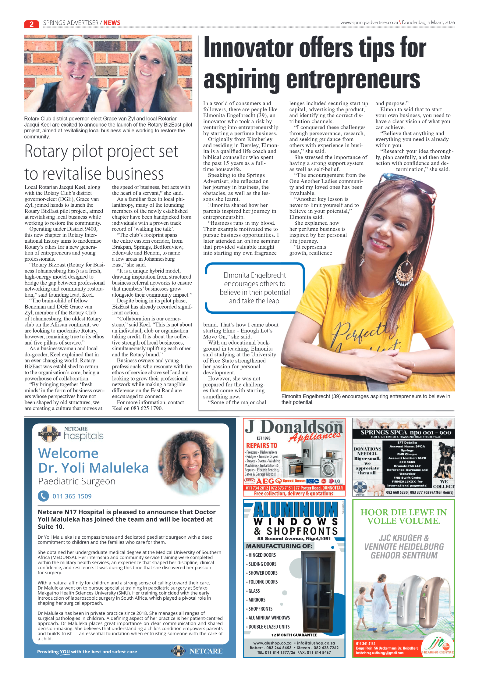 Springs Advertiser 5 March 2026 page 2
