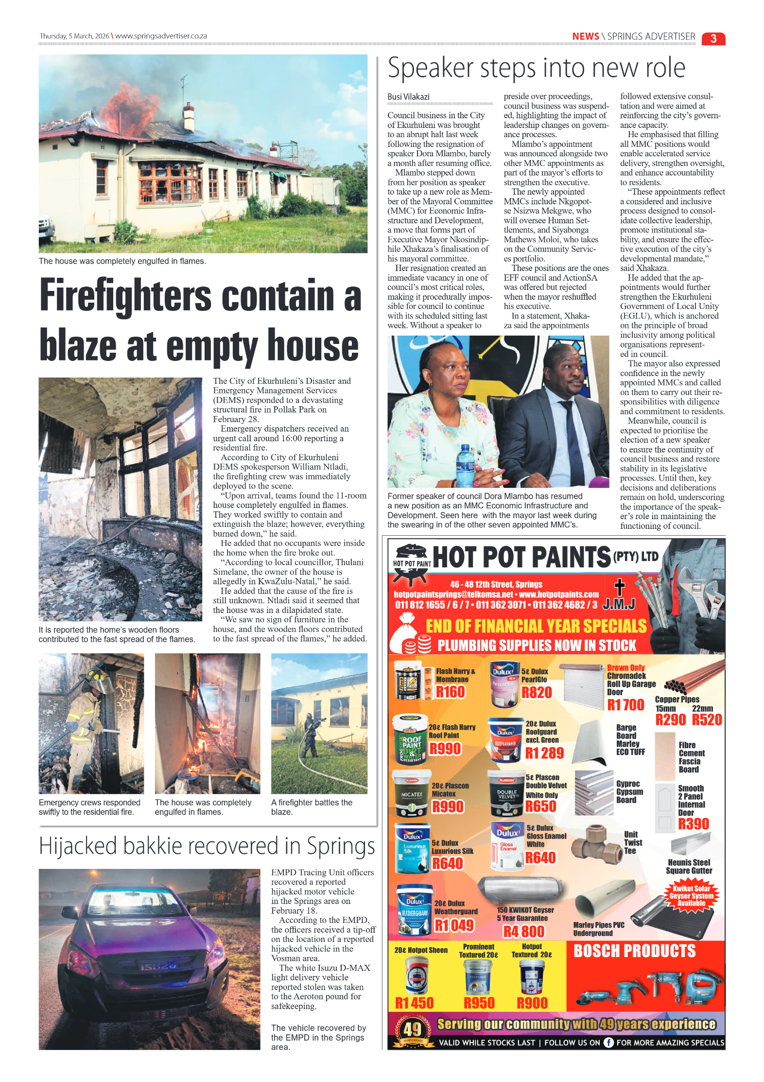 Springs Advertiser 5 March 2026 page 3