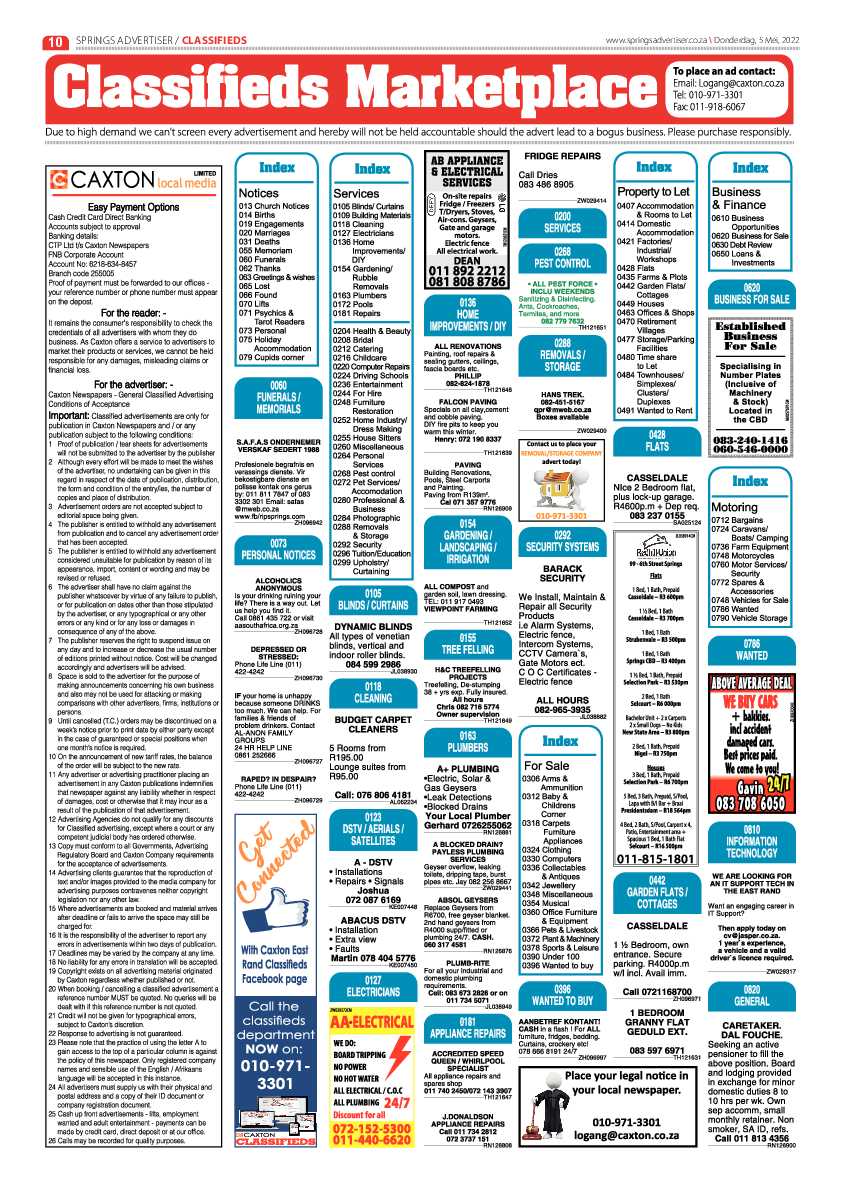 Springs Advertiser 5 May 2022 page 10