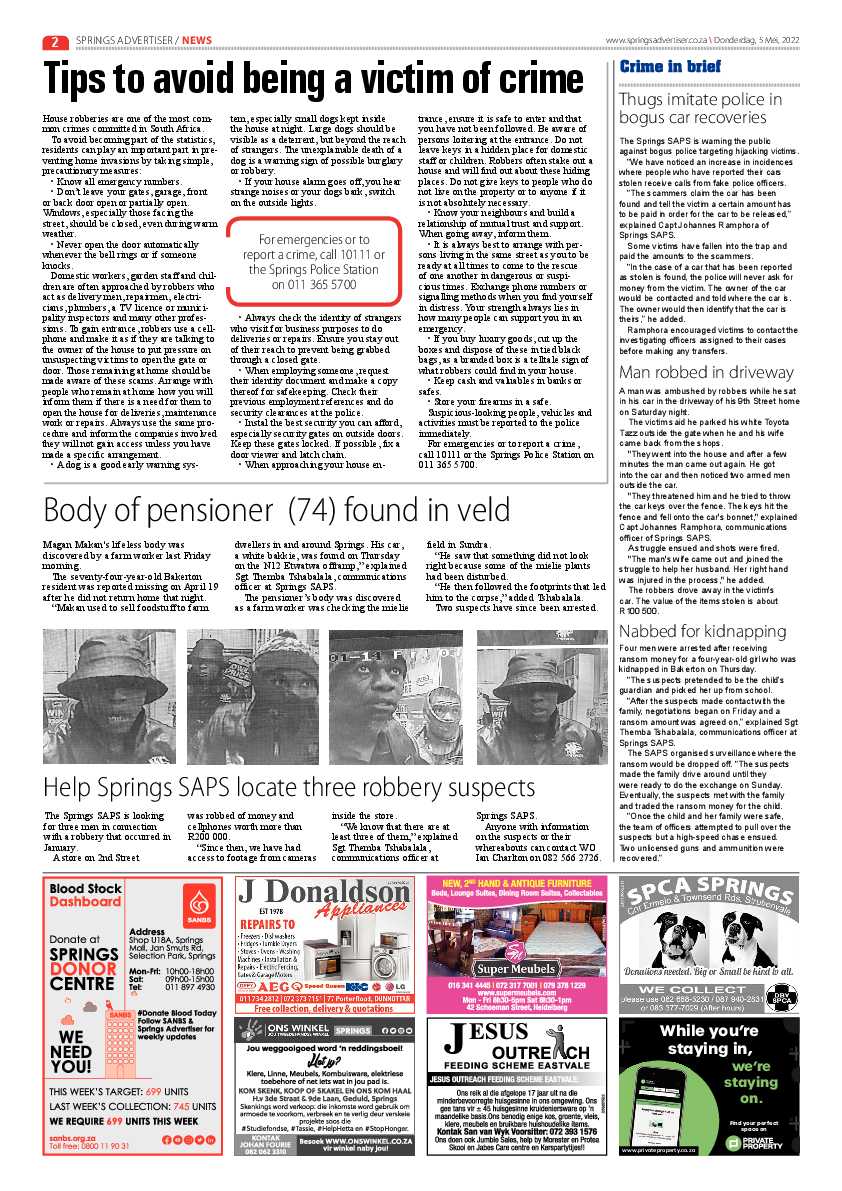 Springs Advertiser 5 May 2022 page 2