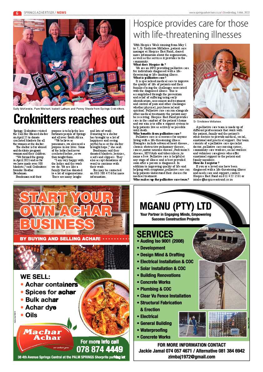 Springs Advertiser 5 May 2022 page 6