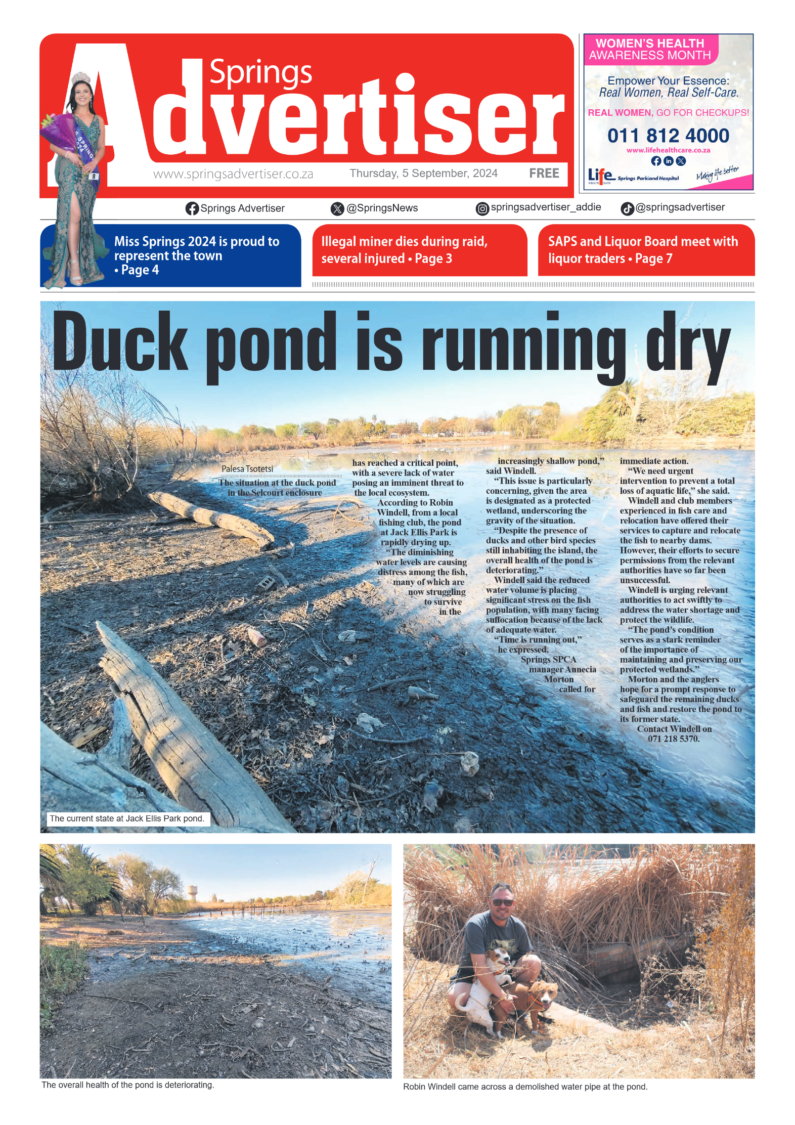 Springs Advertiser 5 September 2024 page 1