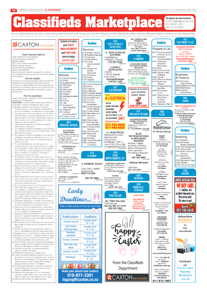 Springs Advertiser 6 April 2023 page 10