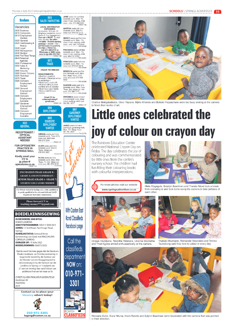 Springs Advertiser 6 April 2023 page 11