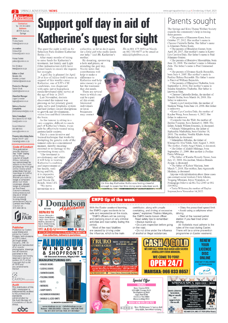 Springs Advertiser 6 April 2023 page 2