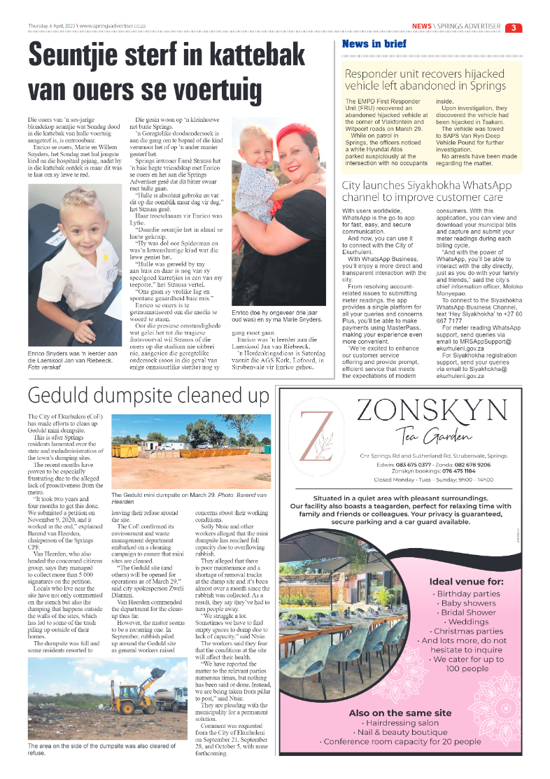 Springs Advertiser 6 April 2023 page 3