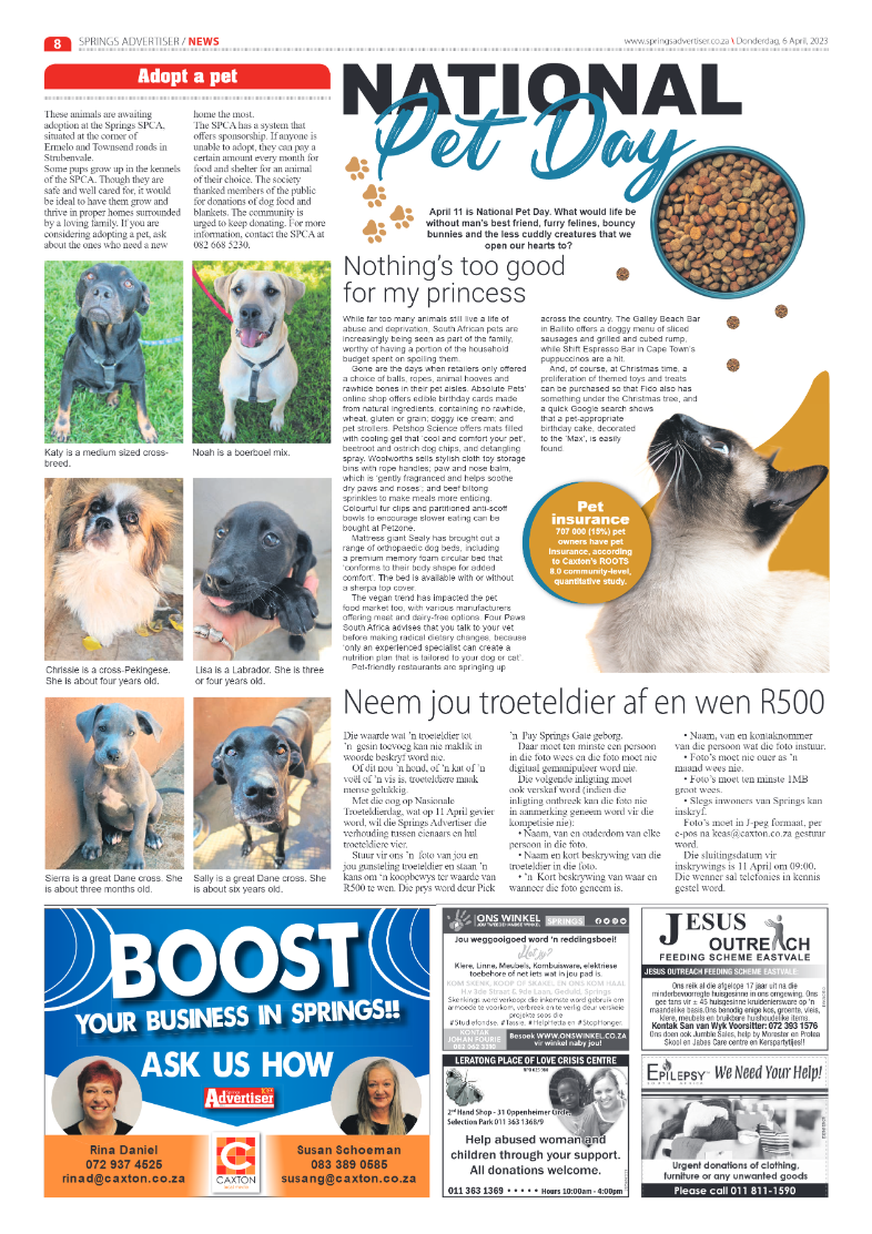 Springs Advertiser 6 April 2023 page 8