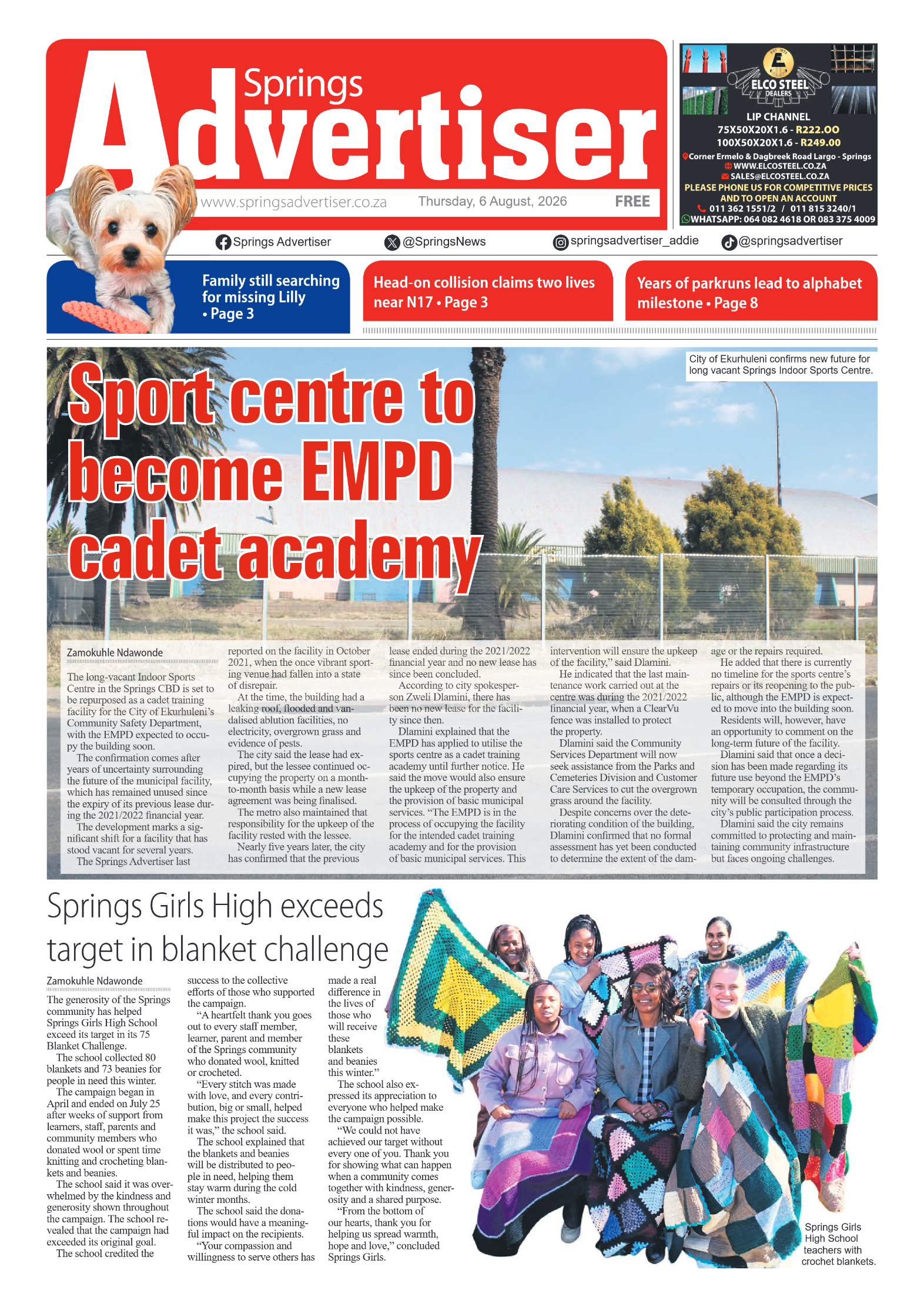 Springs Advertiser 6 August 2026 page 3