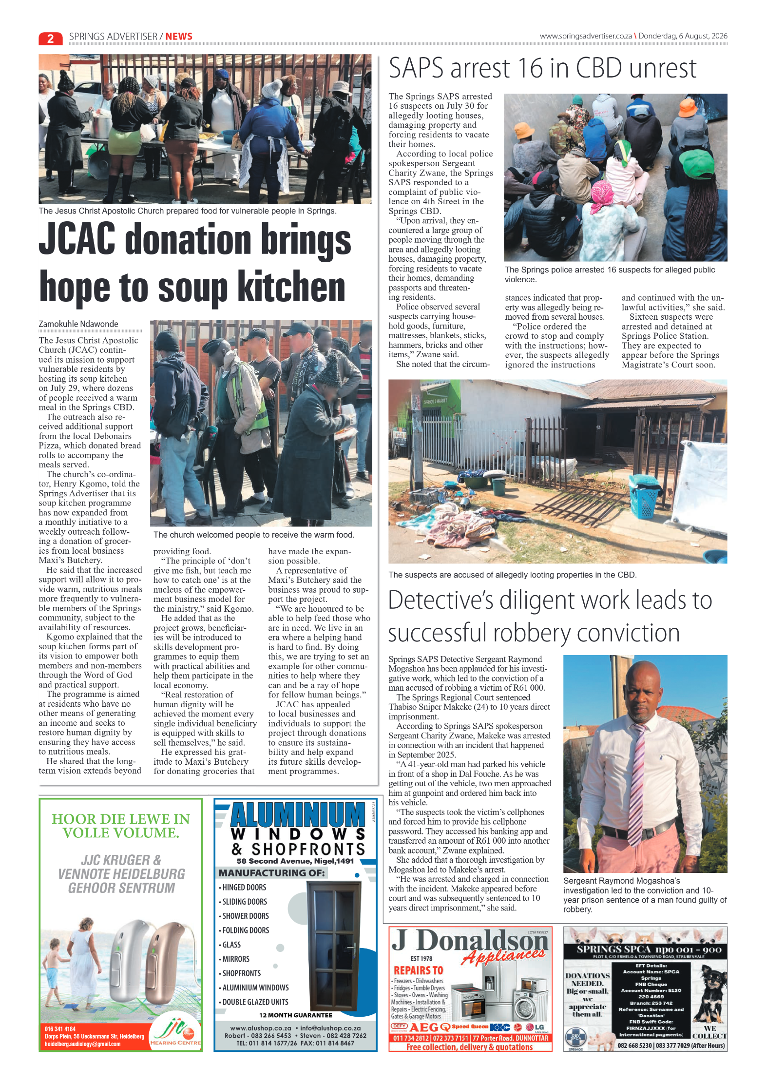 Springs Advertiser 6 August 2026 page 4