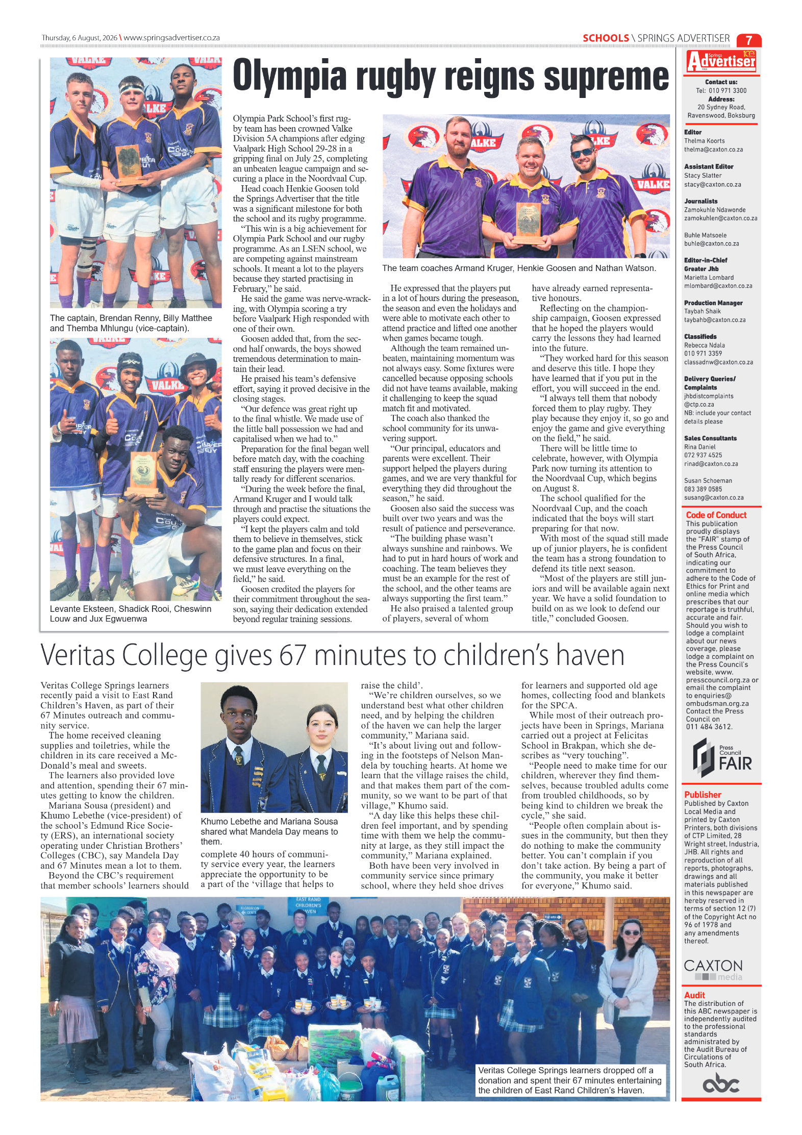 Springs Advertiser 6 August 2026 page 9