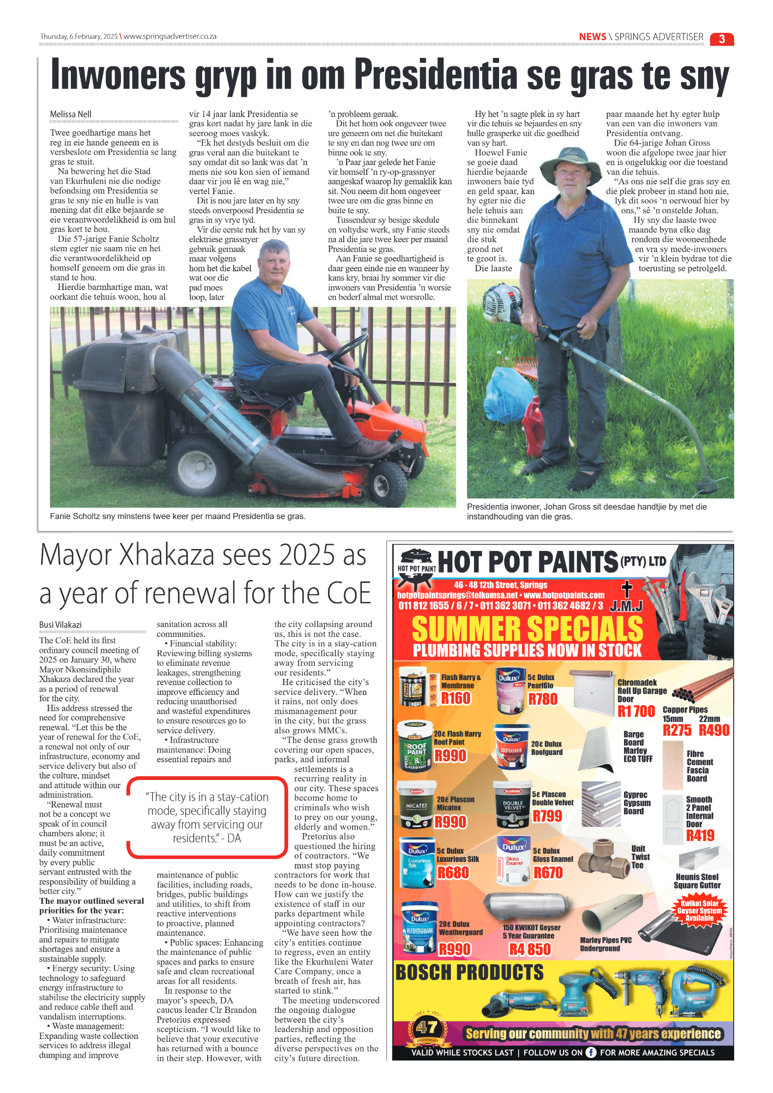 Springs Advertiser 6 February 2025 page 3