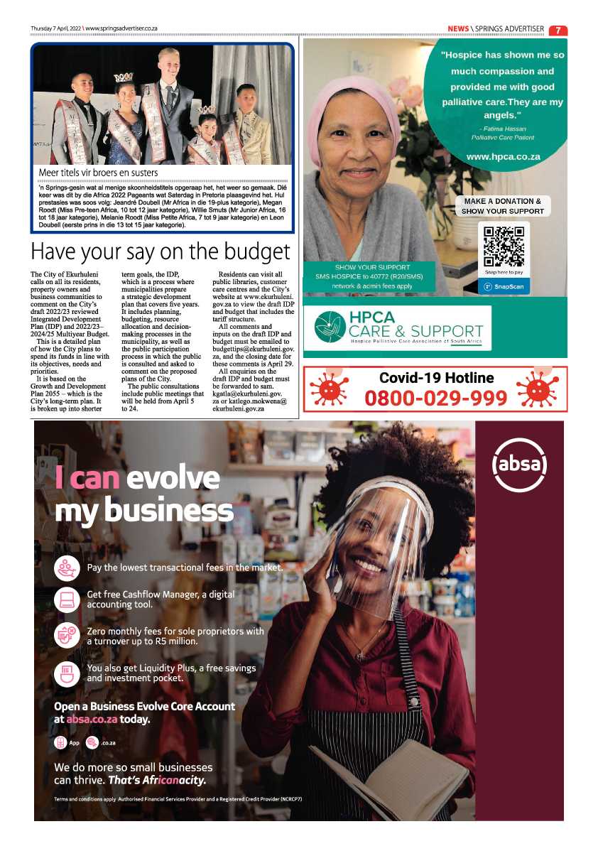 Springs Advertiser 7 April 2022 page 7