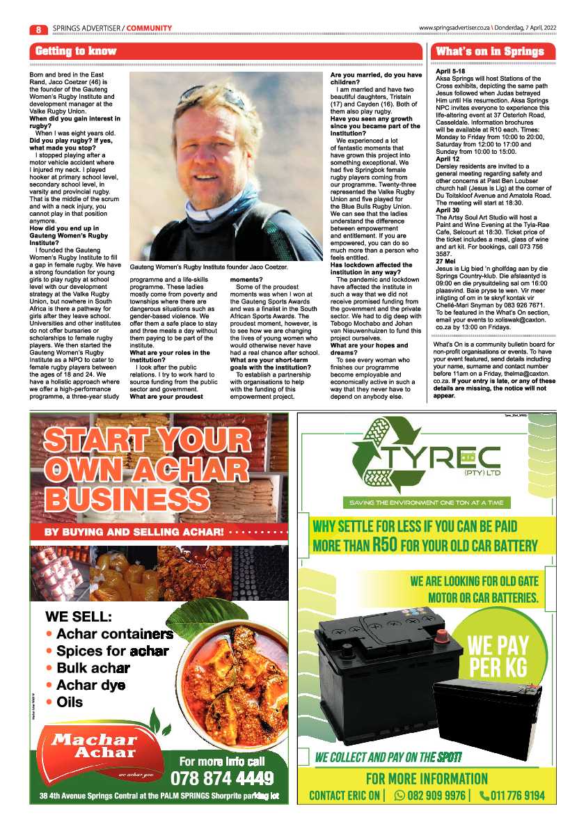 Springs Advertiser 7 April 2022 page 8