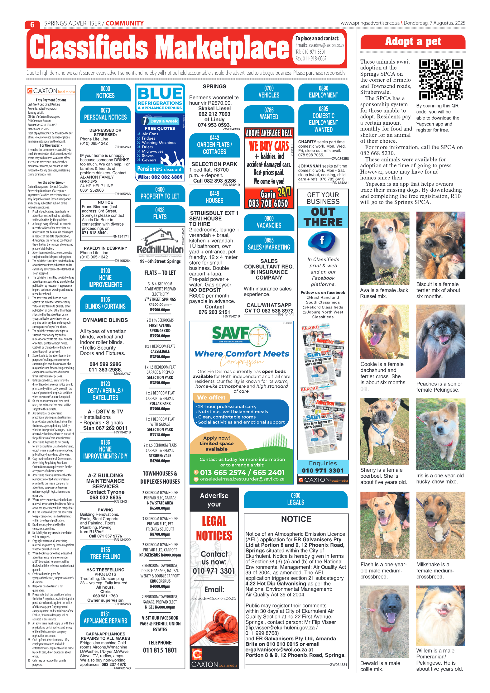 Springs Advertiser 7 August 2025 page 6