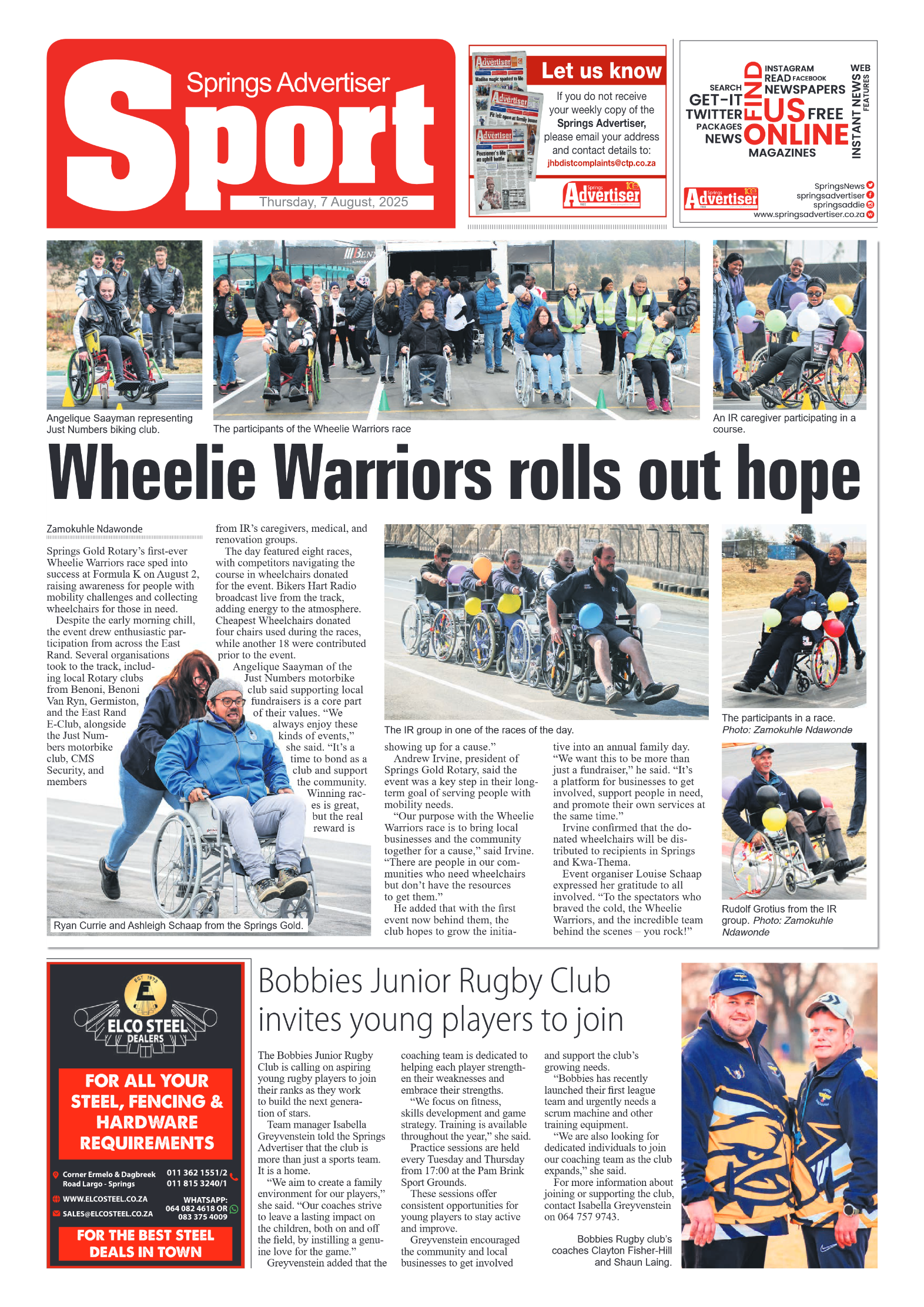 Springs Advertiser 7 August 2025 page 8