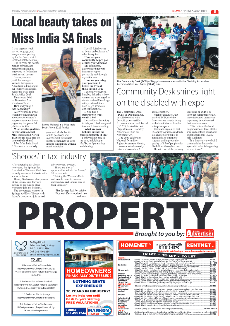 Springs Advertiser 7 December 2023 page 5