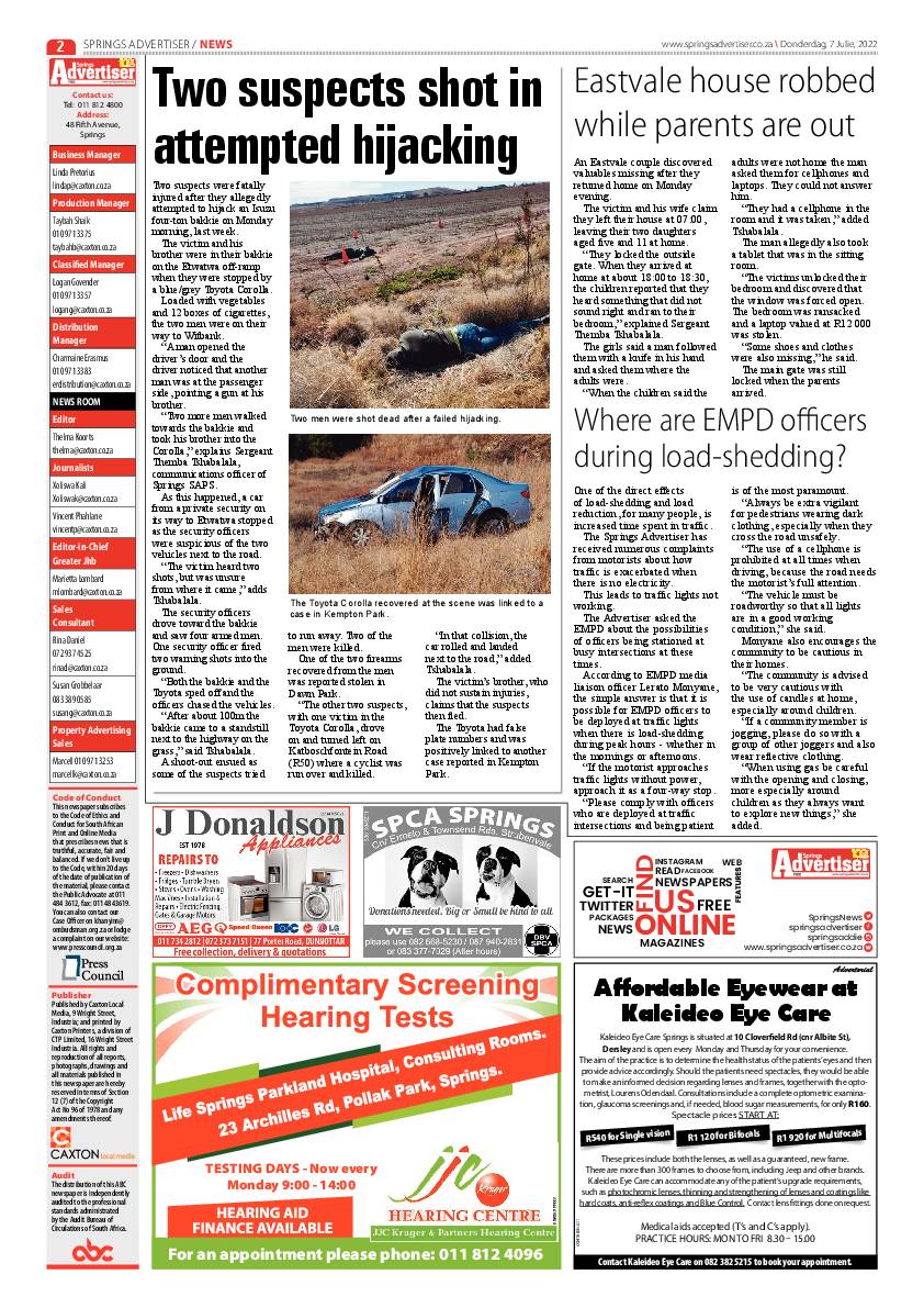 Springs Advertiser 7 July 2022 page 2