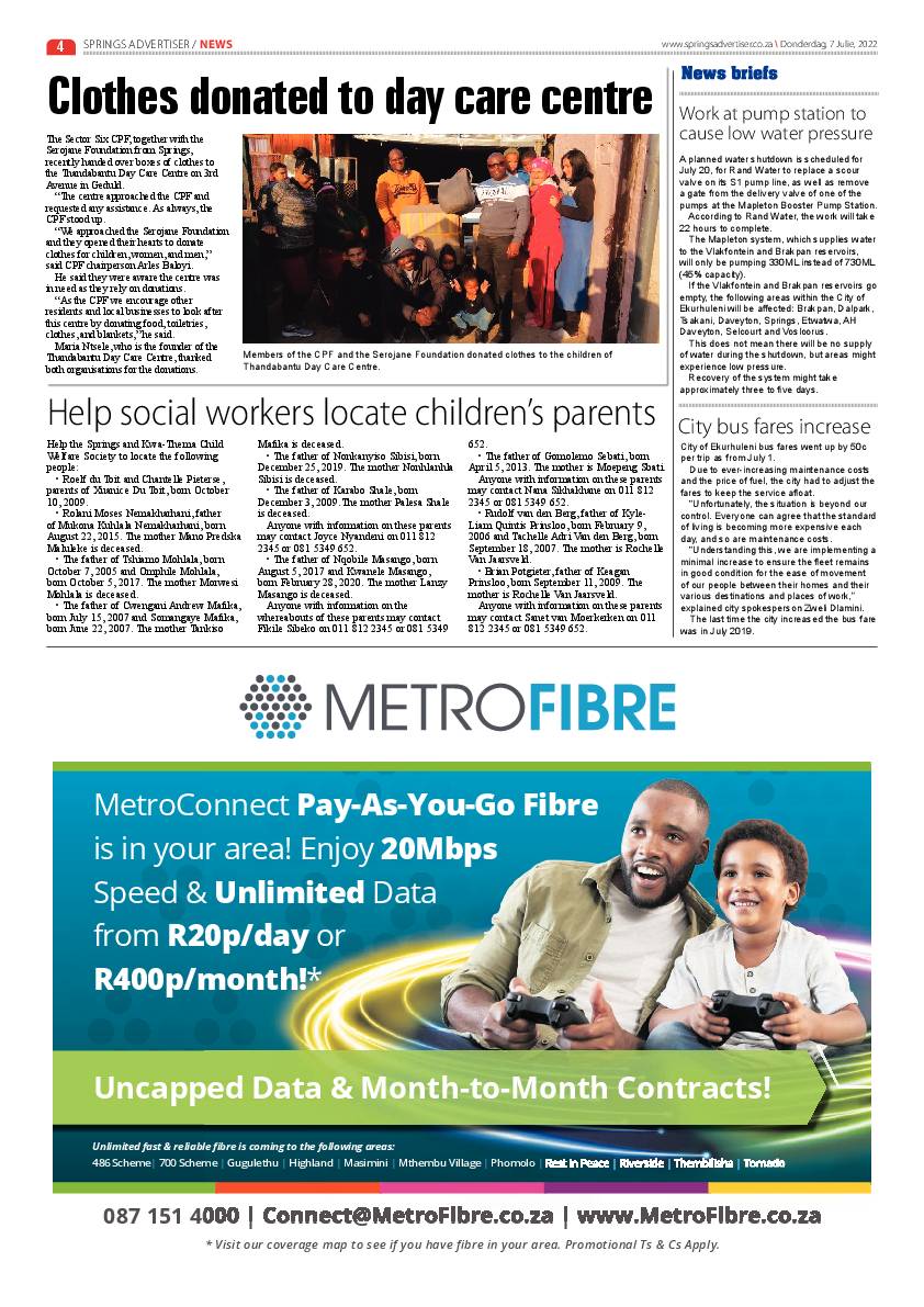 Springs Advertiser 7 July 2022 page 4