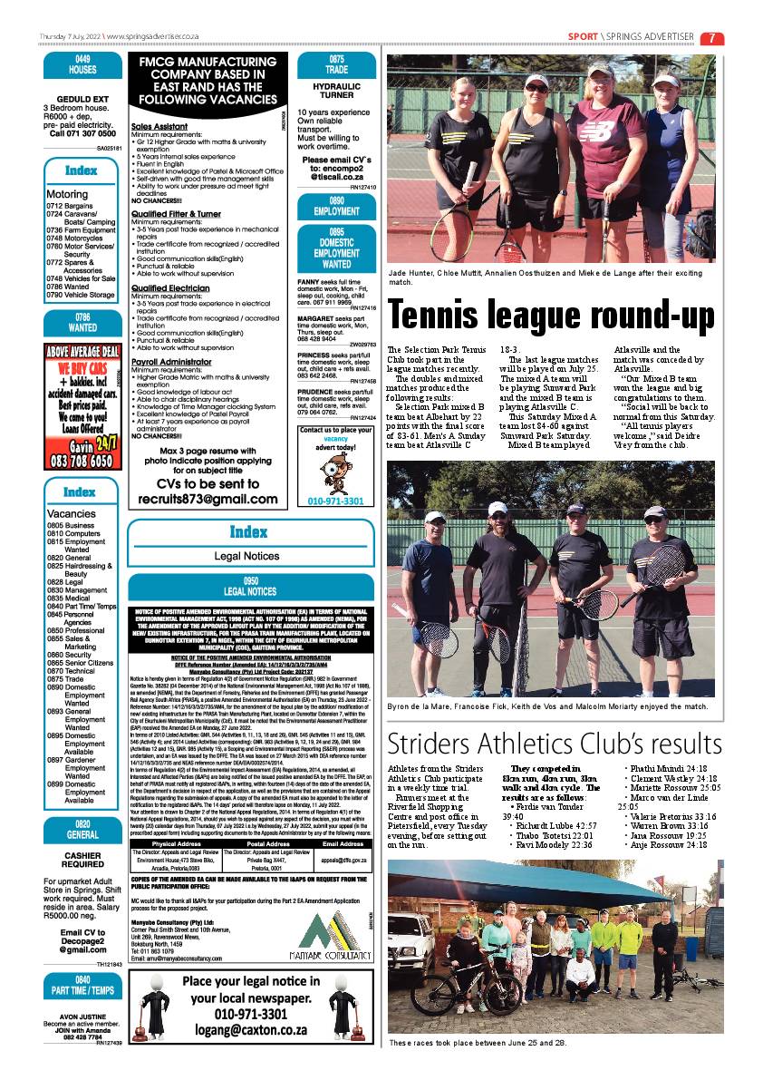 Springs Advertiser 7 July 2022 page 7