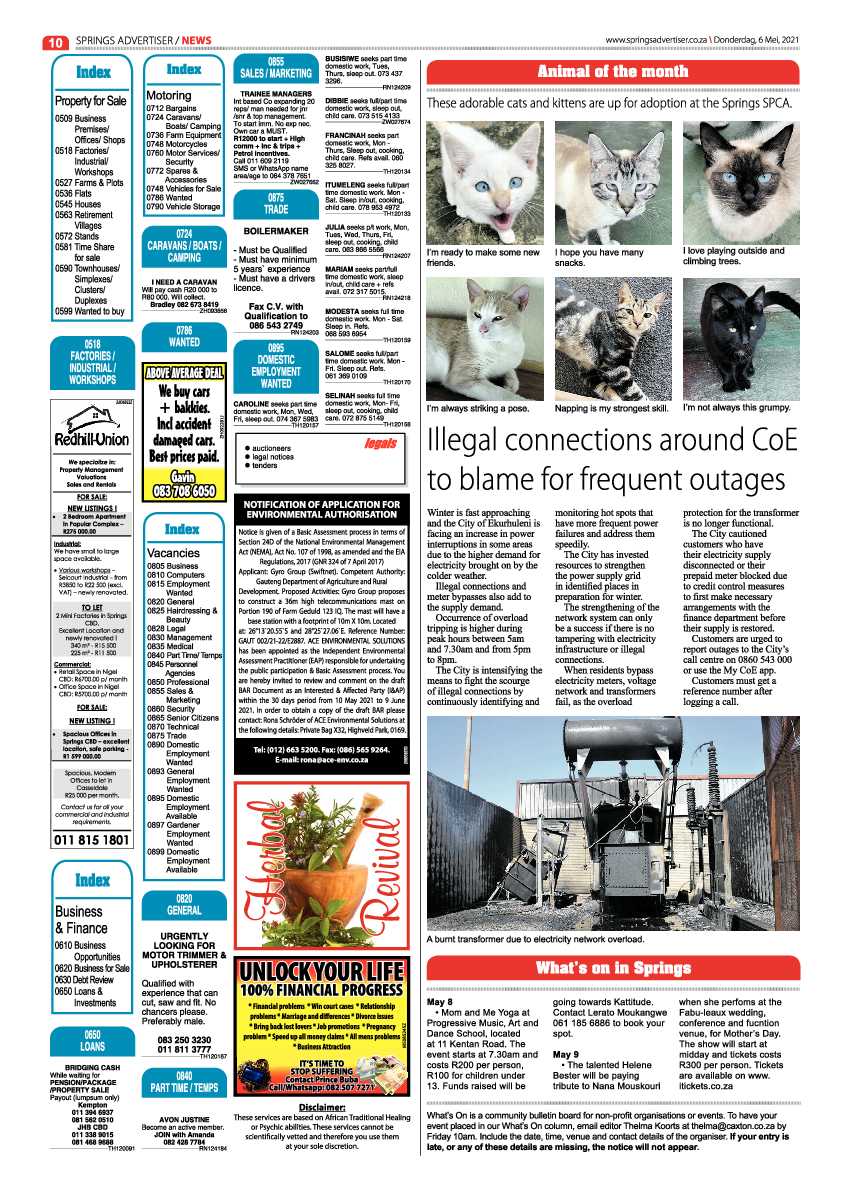 Springs Advertiser 7 May 2021 page 10